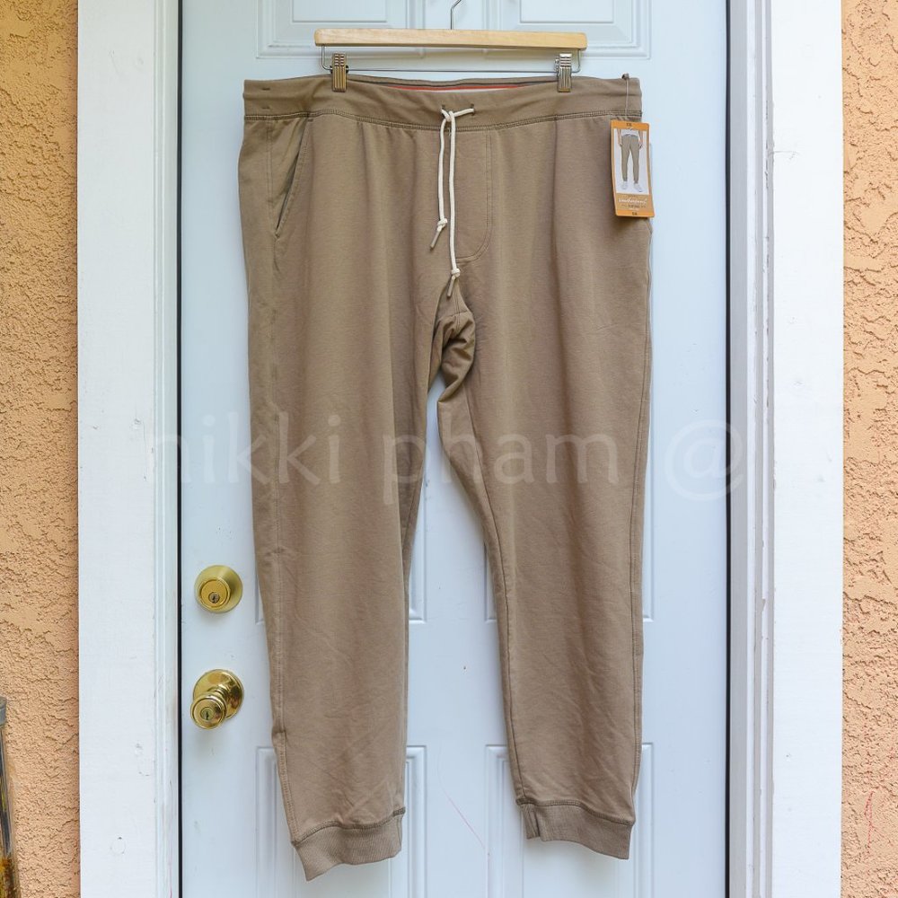 Weatherproof Men's Comfort Stretch Ribbed Ankles Jogger Pants size XXL in Clay